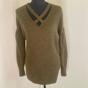 Express Forest Green Sweater Dress